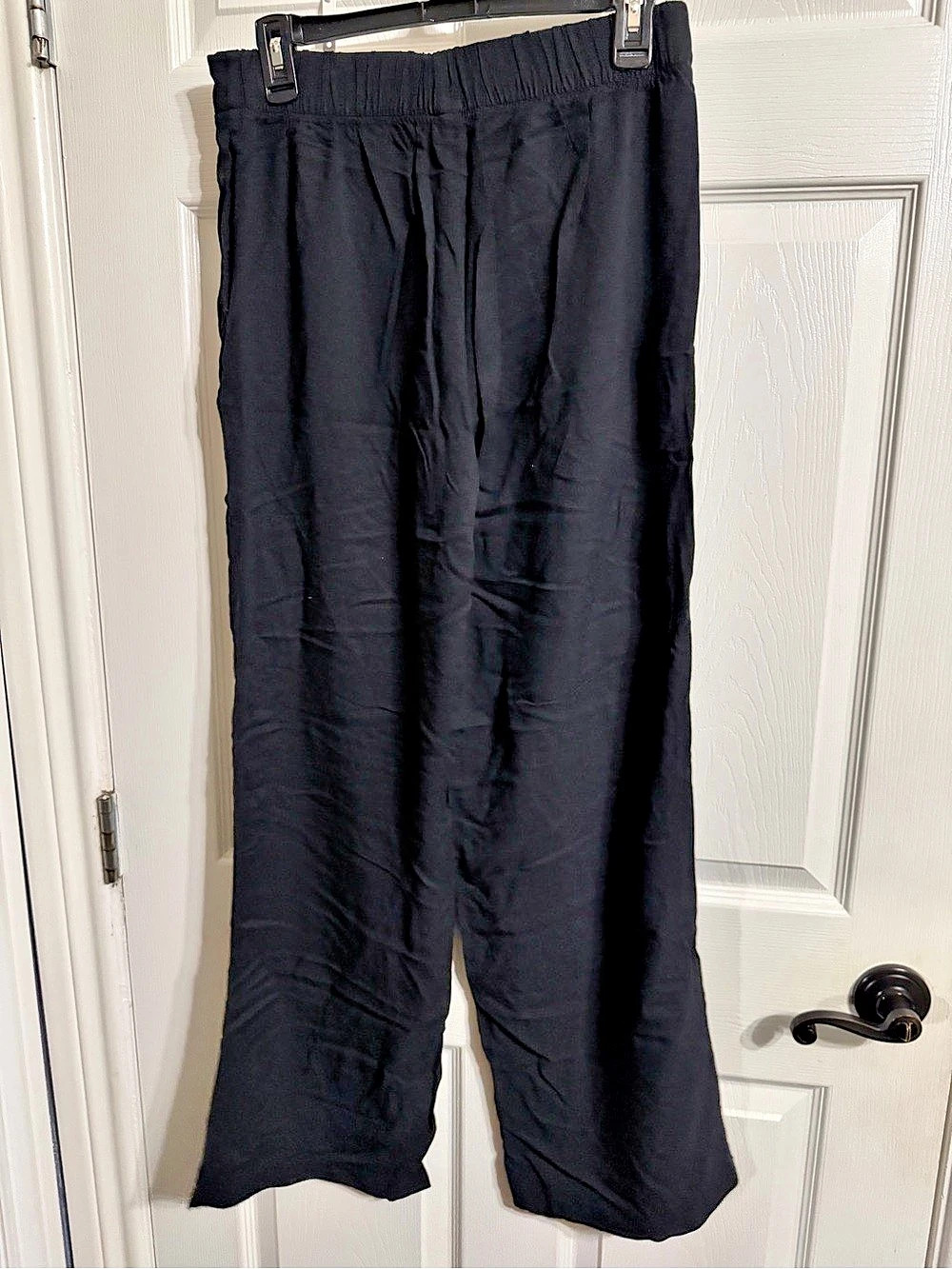 Old Navy High-Waisted Playa Wide-Leg Pants Black Medium Tall